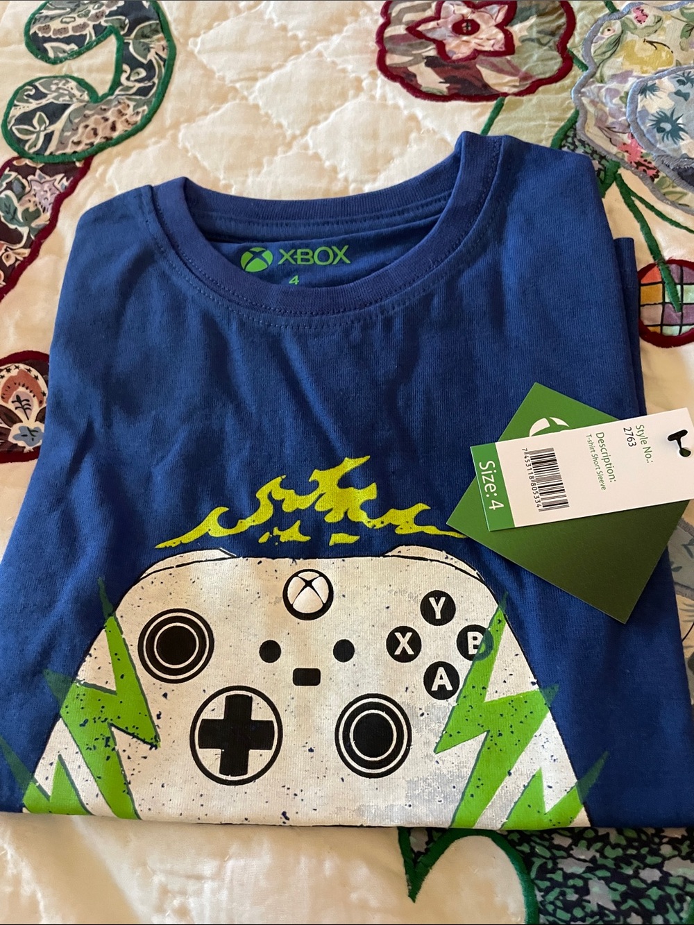 NWT XBox Blue T Shirt Size 4